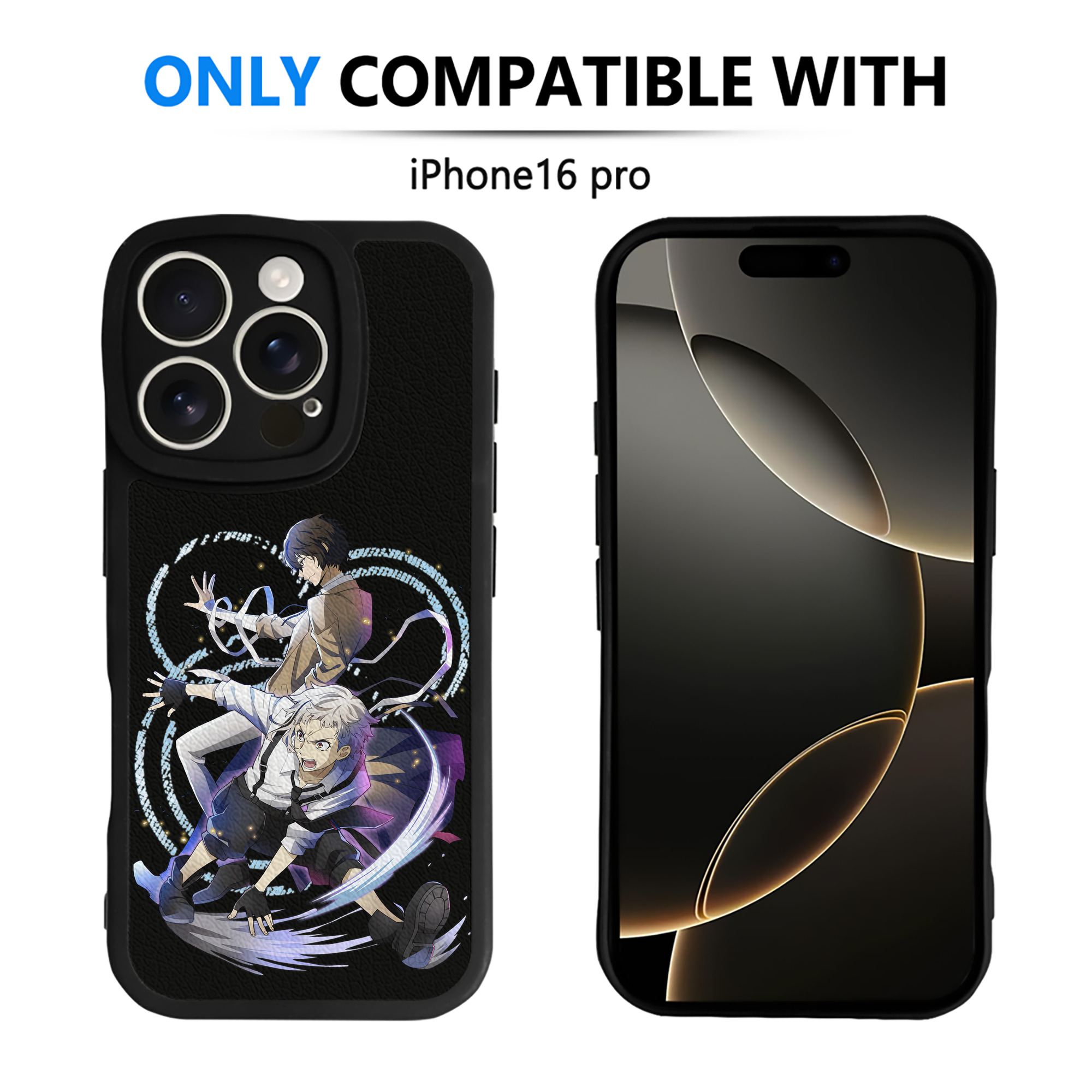 （画像用） 文豪ストレイドッグス Bungo Stray Dogs 【iPhone 16シリーズ対応】シリコンスマホケース（レザー調） 材質：シリコン